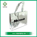Silver Color PP Woven Laminationed 120gsm non woven Shopping Bag